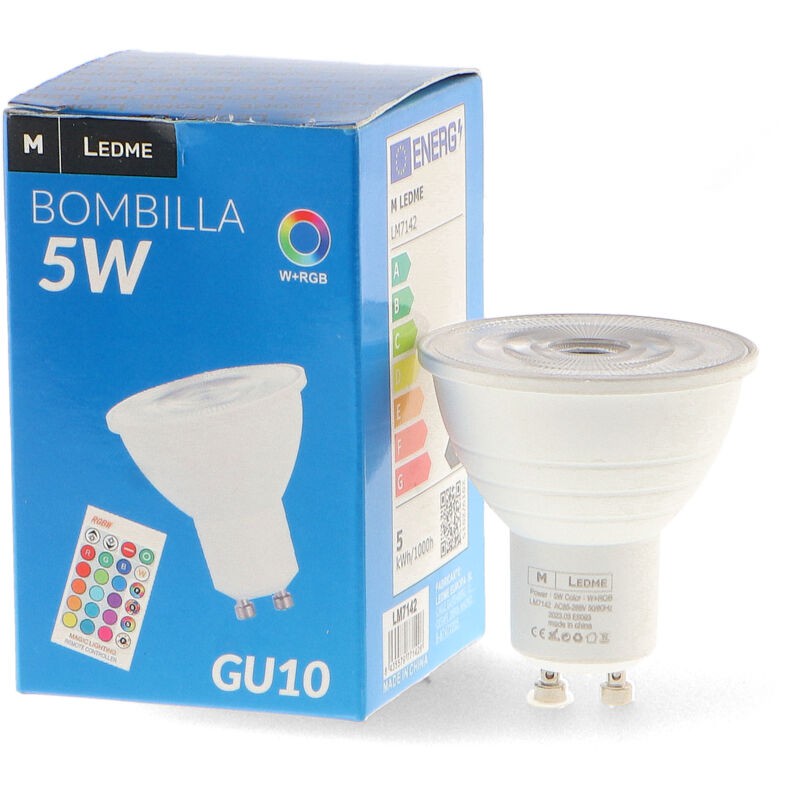Ampoule Led Couleurs Gu10 5w Rgbw Avec Télécommande - Ledme - Lm7142 - Ampoule Led Couleurs Gu10 5w Rgbw Avec Télécommande - Ledme - Lm7142