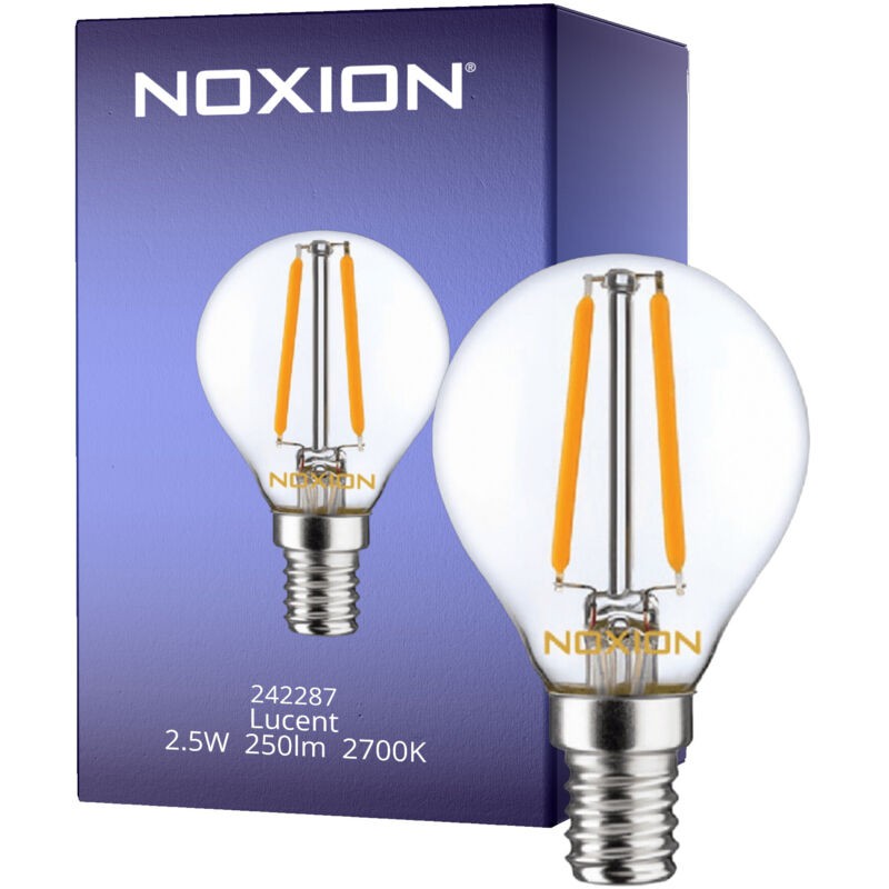 Noxion Lucent Led E14 Boule Filament Claire 2.5w 250lm - 827 - Noxion Lucent Led E14 Boule Filament Claire 2.5w 250lm - 827