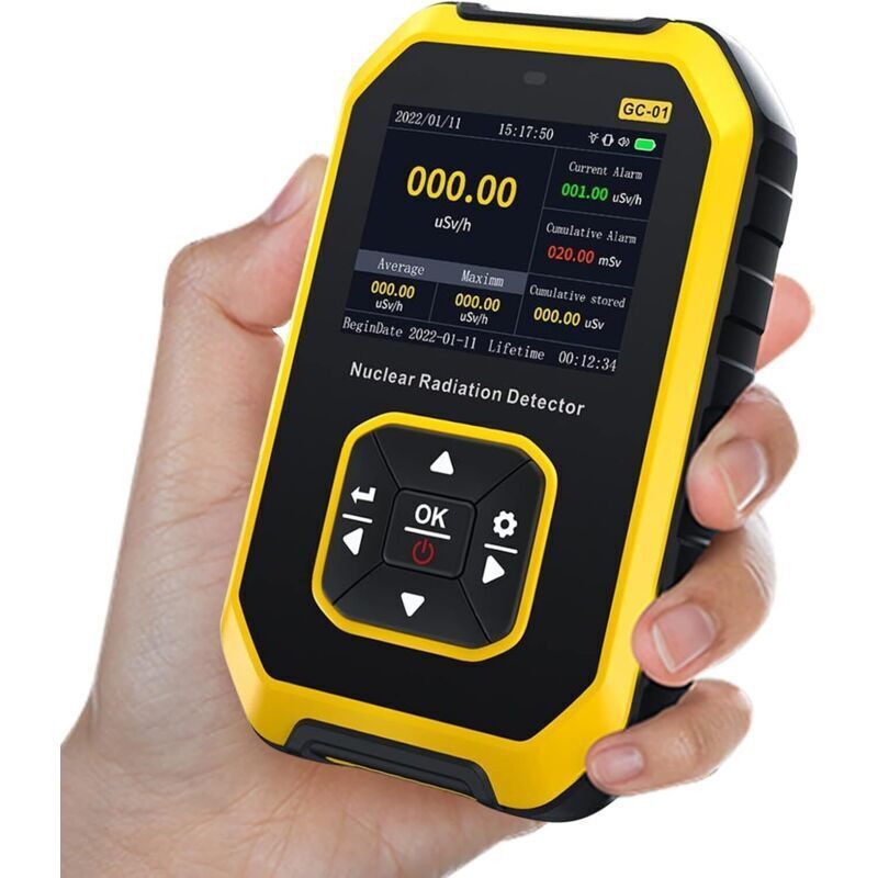 Compteur Geiger Numérique – Détecteur De Radiations Nucléaires – Précision Élevée – Batterie 1100 Mah – Interface De Chargement Type C