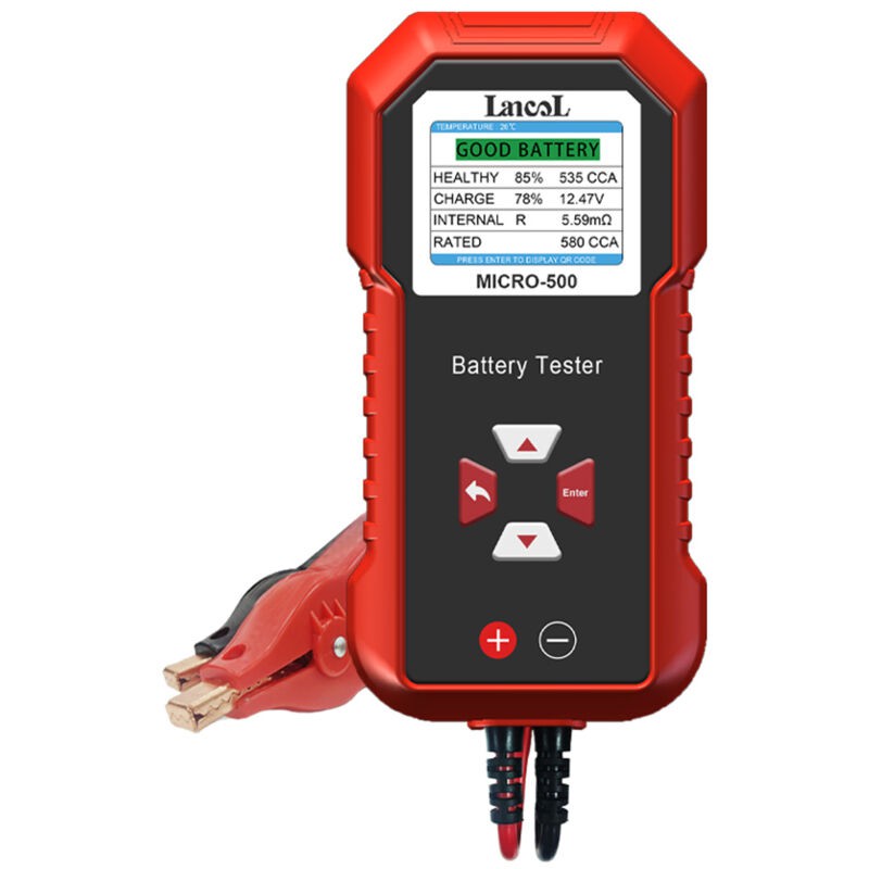 Jeffergarden Testeur De Démarrage Et De Charge De Batterie De Voiture Et De Moto À Écran Couleur Lcd Batterie Au Lithium Plomb-acide 12,0 V Prenant