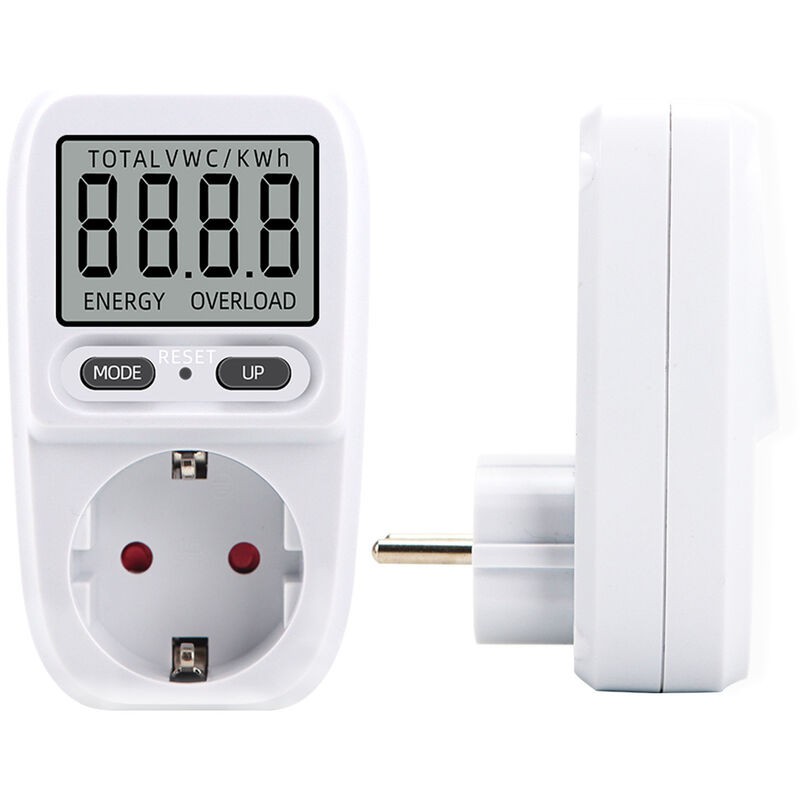 Wattmètre 230 V/16 A，wattmètre Prise Compteur D'Énergie, Consommation D'Énergie Mètre Contrôleur De Consommation Electrique Avec L'Écran D'Affichage