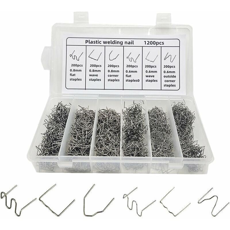 Agrafes Chaudes De Réparation En Plastique Automatique Pour La Réparation De Soudure En Plastique De Pare-chocs De Voiture, 1200pcs