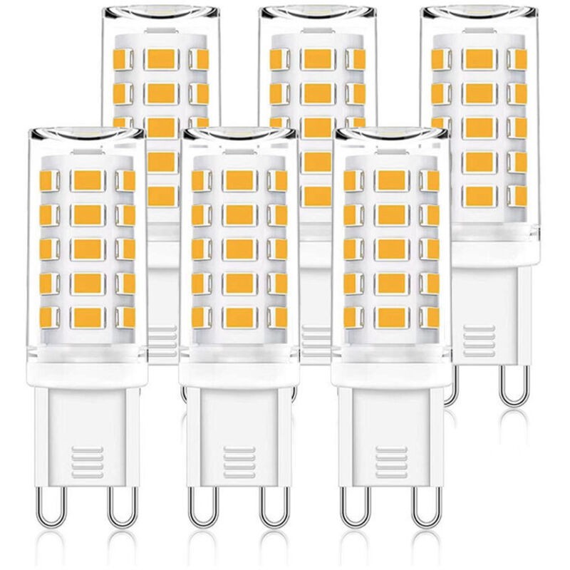 Ampoules Led G9, 5w Equivalent 50w Halogène Lampe, 15.5mm X 51mm Blanc Chaud 3000k 500lm Non Dimmable Sans Scintillement Ac/dc 220-240v Pour Chambre