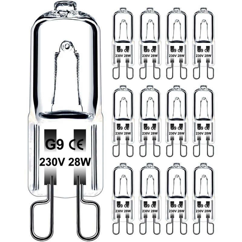 Ampoule G9 28w 230v Dimmable Blanc Chaud, Ampoule Halogène G9 Tolérance De 300°c, Ampoule Four G9 Pour Four Micro-ondes Cuisinière Plafonniers, Lot