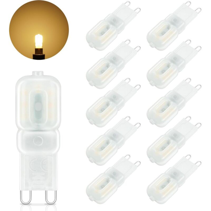 Ampoule Led G9, 3w Equivalent 30w Halogène Lampe, Blanc Chaud 3000k, 500lm, G9 Led Sans Scintillement, Angle Du Faisceau 360° Pour Chambre Salon