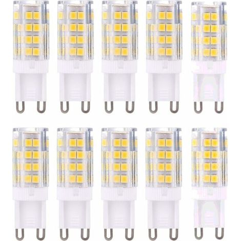 G9 Led Lampe Ampoules, Blanc Chaud 3000k 5w Lumiere Équivalent Aux Ampoules Halogènes De 40 W 420 Lumens Not Dimmable, Lot De 10