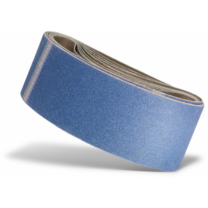 Blue Bandes Abrasives, 457 X 75 Mm, P. Ponceuses À Bande Portatives, Corindon De Zirconium (lot De 10) G100