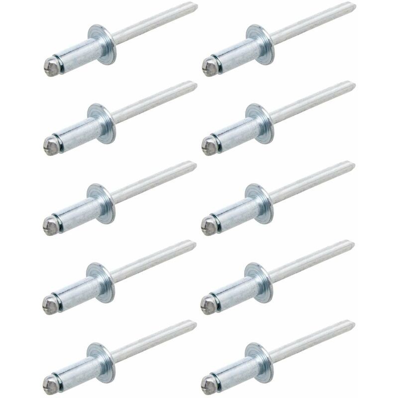10x Rivet Aveugle En Acier Din En Iso 15979 Rivet Pop À Rupture De Tige À Sertir Insert Métal Meuble Voiture Tôle Bois, Ø5 X 14mm