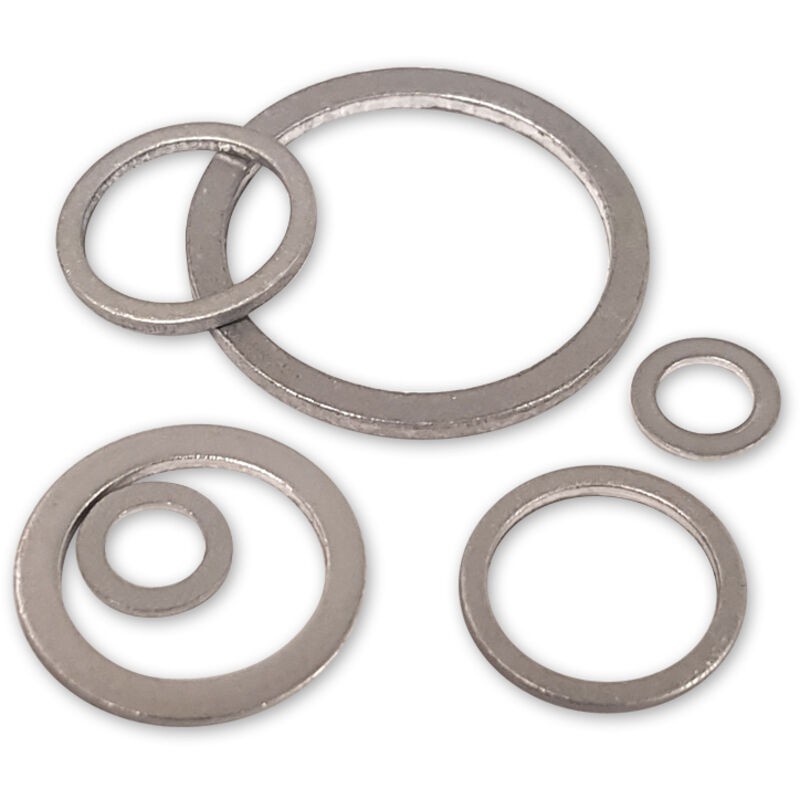 Rondelles Plates Alu Joints Tous Raccords Et Bouchons De Vidange - 100 Rondelles De 18x24x1.5mm