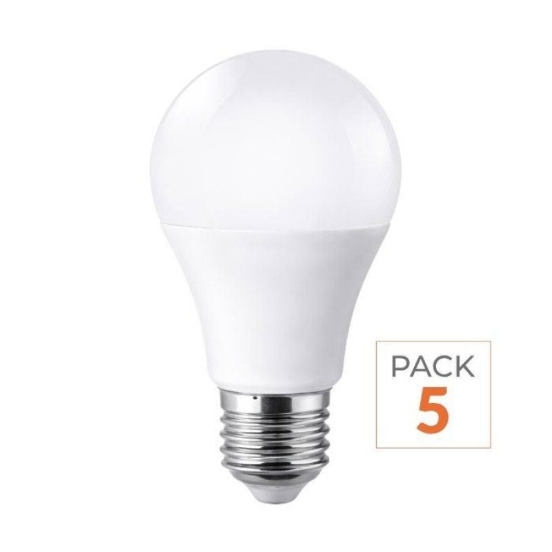 5er-pack - E27 9w 220v A60 180° Led-lampe - Kaltweiß 6000k - 8000k -