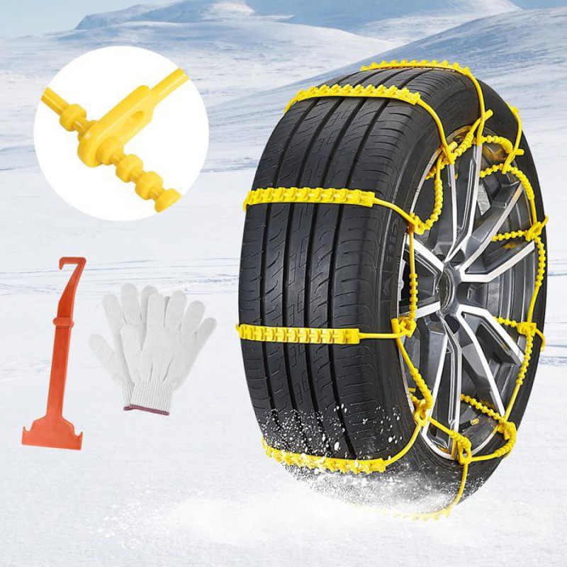 Universelle Schneeketten – 10 Stück – Verstellbar – Für Pkw, Lkw Und Suvs – Breite 165–275 Mm