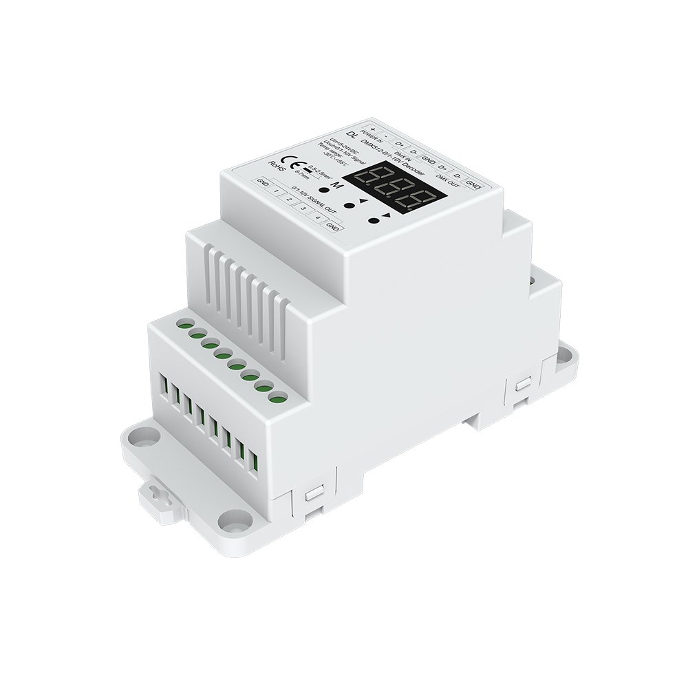 Dmx512-decoder Auf 0-10 V – 1 Stück – Kompaktes Gehäuse – 4-kanal-led-controller – Bühnen- Und Innenbeleuchtung – 5-24 V Dc