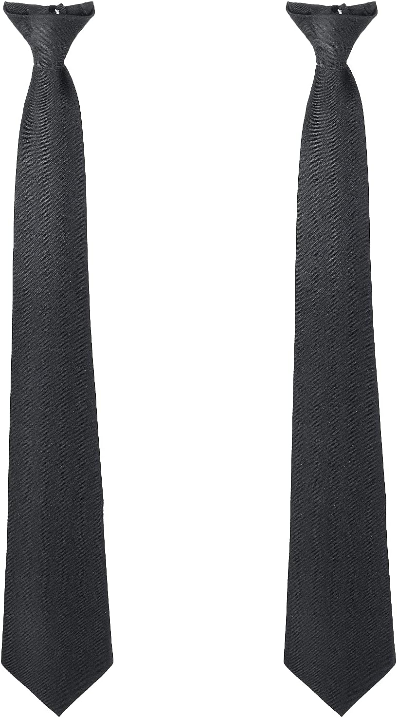 Schwarze Herren-clipkrawatte – 1 Stück – Gewebtes Polyester – Verstellbarer, Vorgebundener Knoten – Für Hochzeiten Und Schuluniformen – 50 X 8 Cm