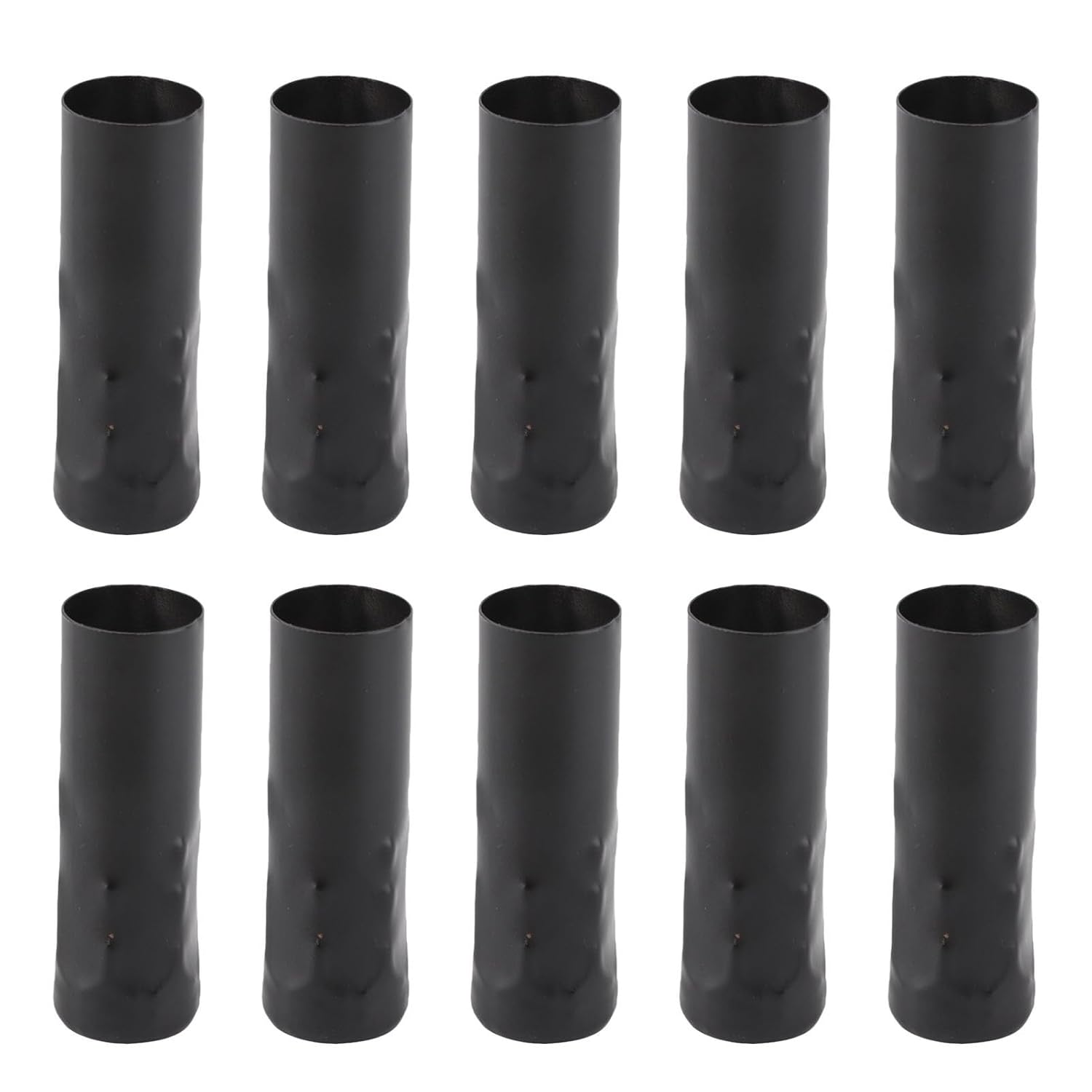 10 E14 Kerzenhalter – Schwarze, Verzinkte Eisenrohre – Für Kristalllüster Und Diy-beleuchtung – 80 X 25 Mm