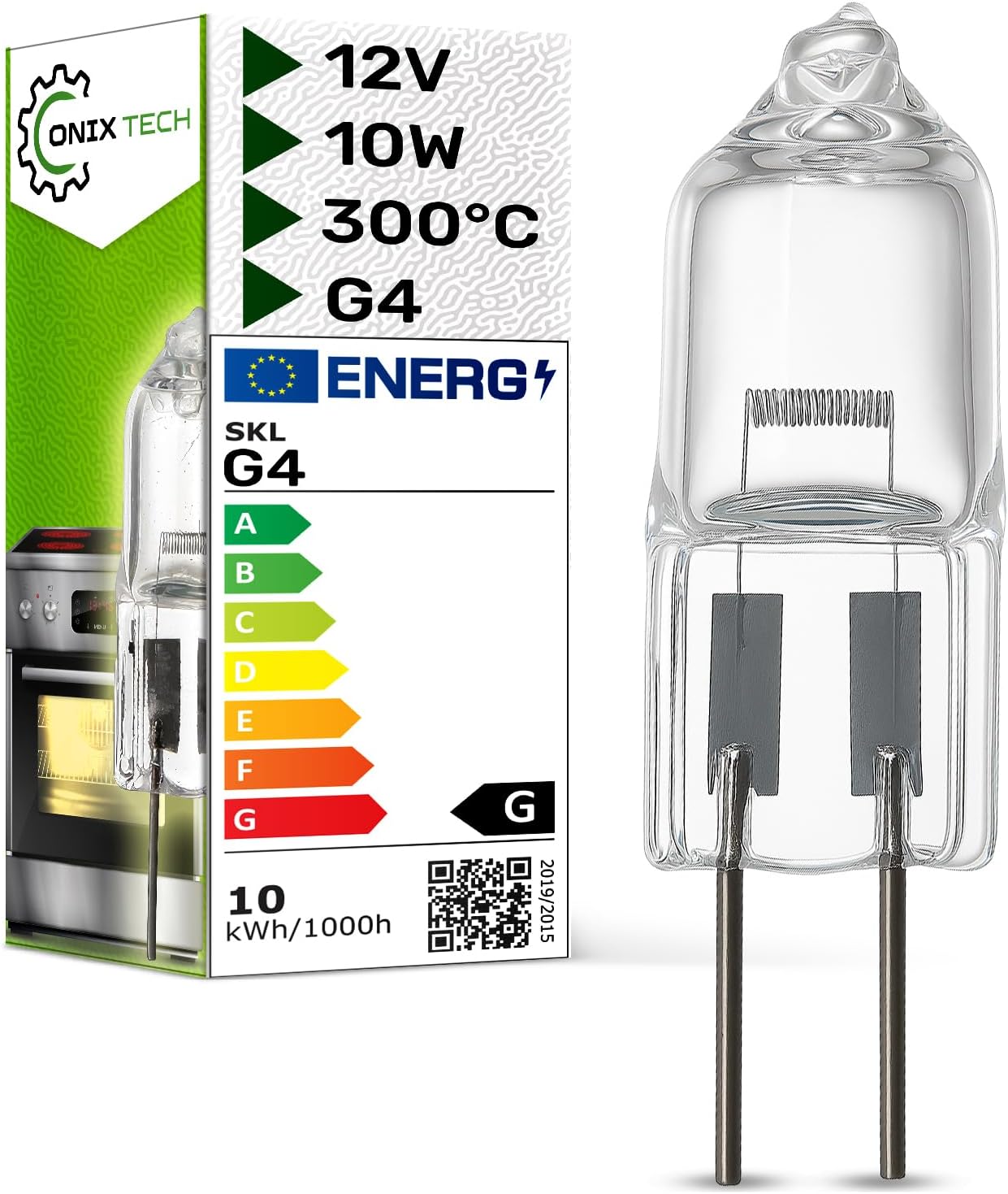 G4 12v 10w Halogenlampe – 2er-pack – Hochtemperaturglas – 300°c Hitzebeständig Für Dunstabzugshauben – Kompatibel Mit Bosch Und Siemens – Abmessungen