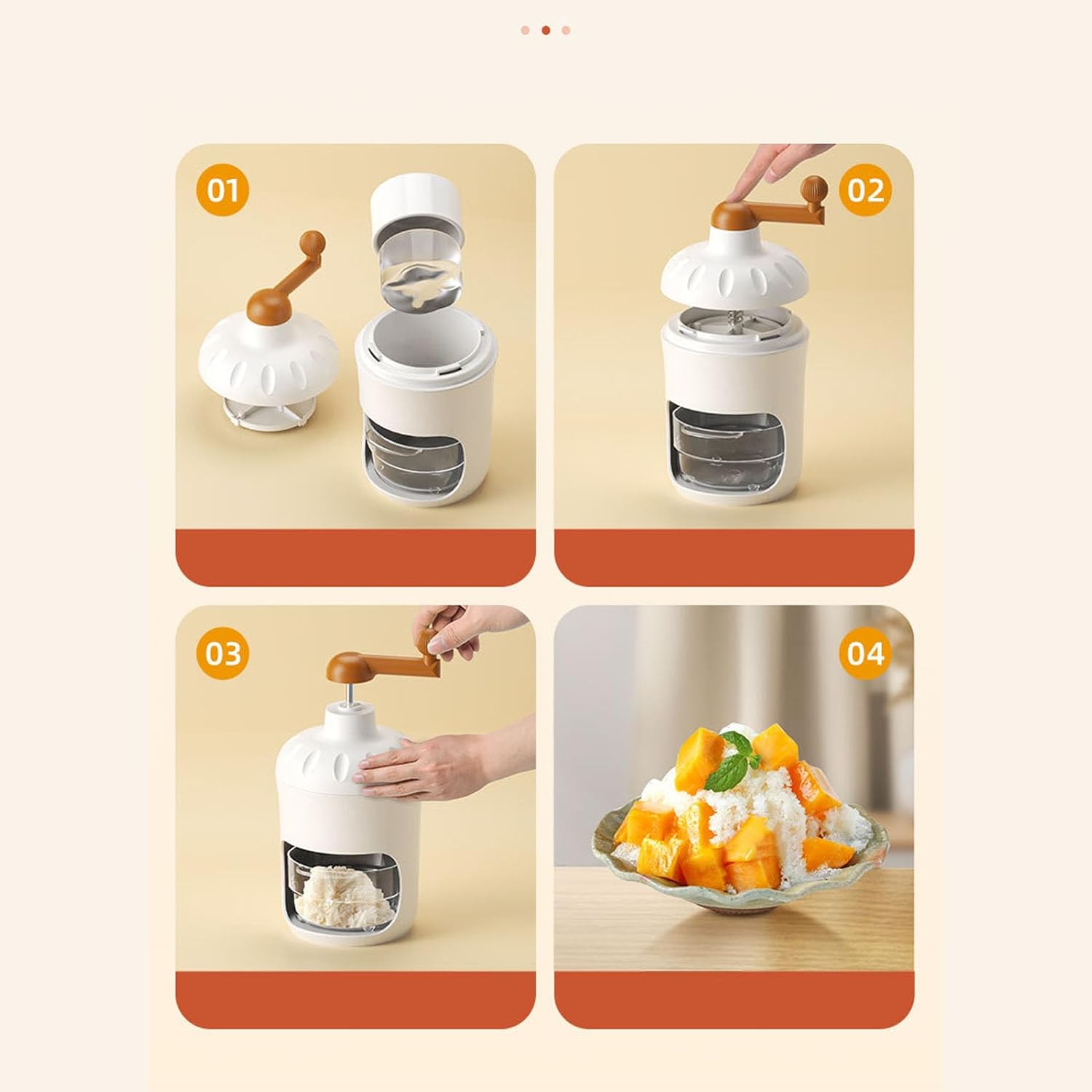 Brise-glace Artisanal Jeiibrzui - 1,25 L - Manuel - Transparent - Pour La Maison, Le Camping Et Les Fêtes - Lames En Acier Inoxydable Pour Glace