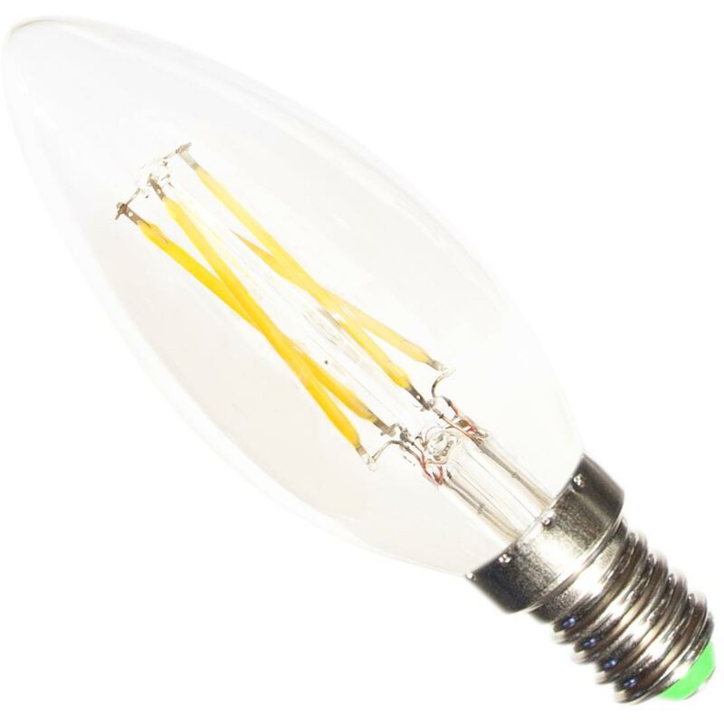 E14 Led-filamentlampe 6w 220v C35 Cob 360° - Warmweiß 2300k - 3500k -