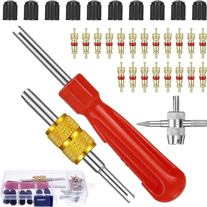 Démonte-valve De Pneu, Réparation De Valves À Simple Et Double Tête - Démonte-valve De Pneu, Réparation De Valves À Simple Et Double Tête