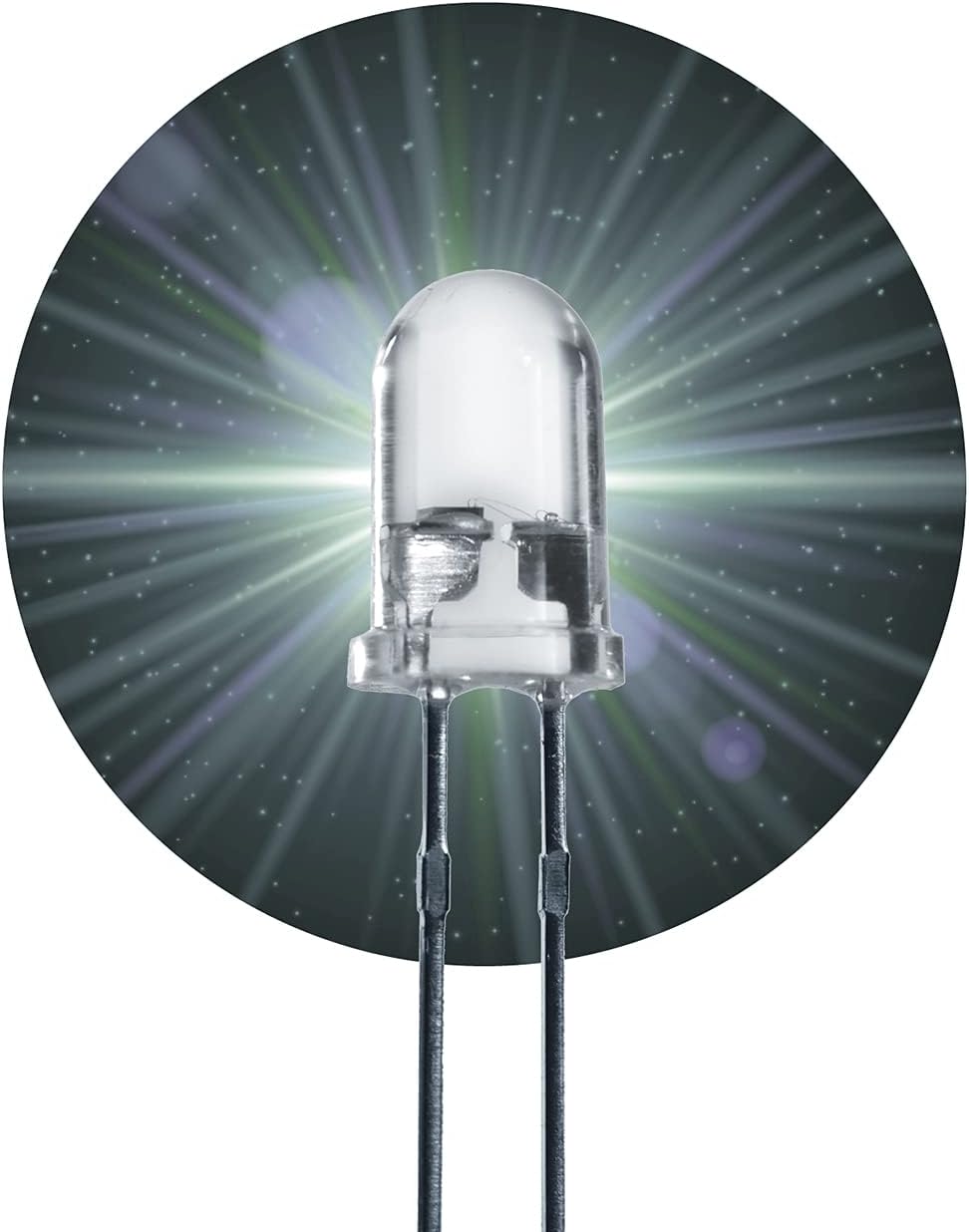 10 Mm Weiße Led-dioden – 5er-pack – Ultrahelle 140.000 Mcd – 3 V Lötbare Beleuchtung – Diy Und Industrie – Transparent