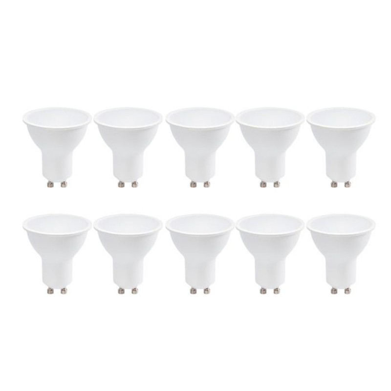 Konvolut Von 10 Gu10 7w 120 4000k Neutralweiße Flimmerfreie Led-lampen 220v.