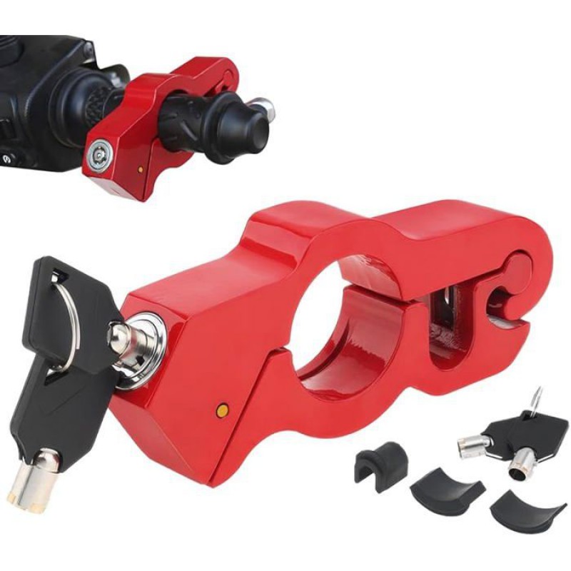 Multifunktionales Motorrad-lenkerschloss Mit Diebstahlsicherung, Inklusive Gas- Und Bremshebel Sowie 2 Schlüsseln (modelljahr 2019).