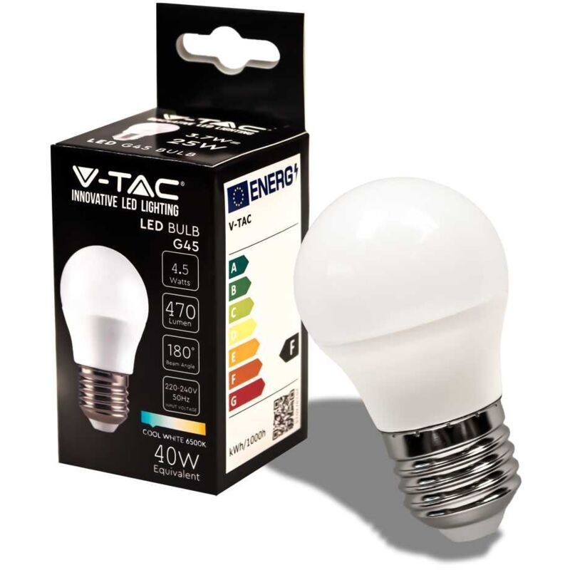 Vt-1879 Ampoule Led E27 4,5w Mini Globe G45 Lumière Blanc Froid 6400k- Sku 217409