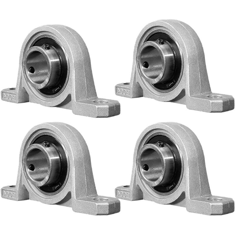 4 Pièces 20 Mm Roulement Avec Support, Palier D'Arbre En Alliage De Zinc, Bride Alésage Auto, Roulements Alliage De Zinc， Palier Roulement En