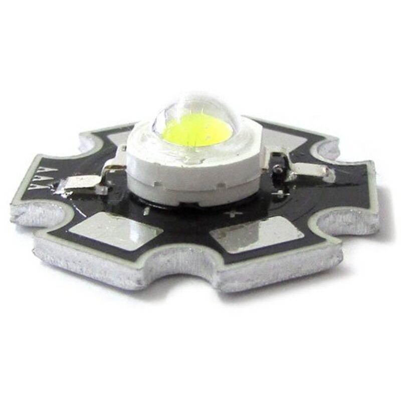Power Led 1w Blanc Naturel 4000k-4500k 100 Lumen 350ma 3-3.4v Plaque Dissipatrice Incluse