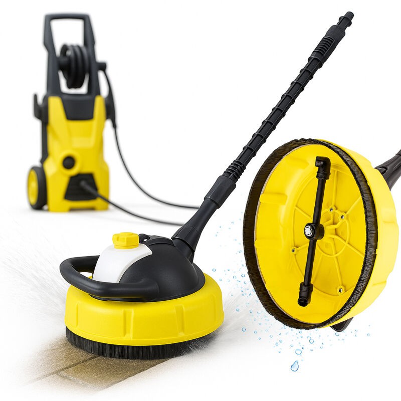 Rosfix Brosse T-racer Powerbrush Turbo 28cm – Buse Rotative, Réservoir Détergent 140 Bar, 60°c Compatible Avec Nettoyeur Haute Pression Kärcher