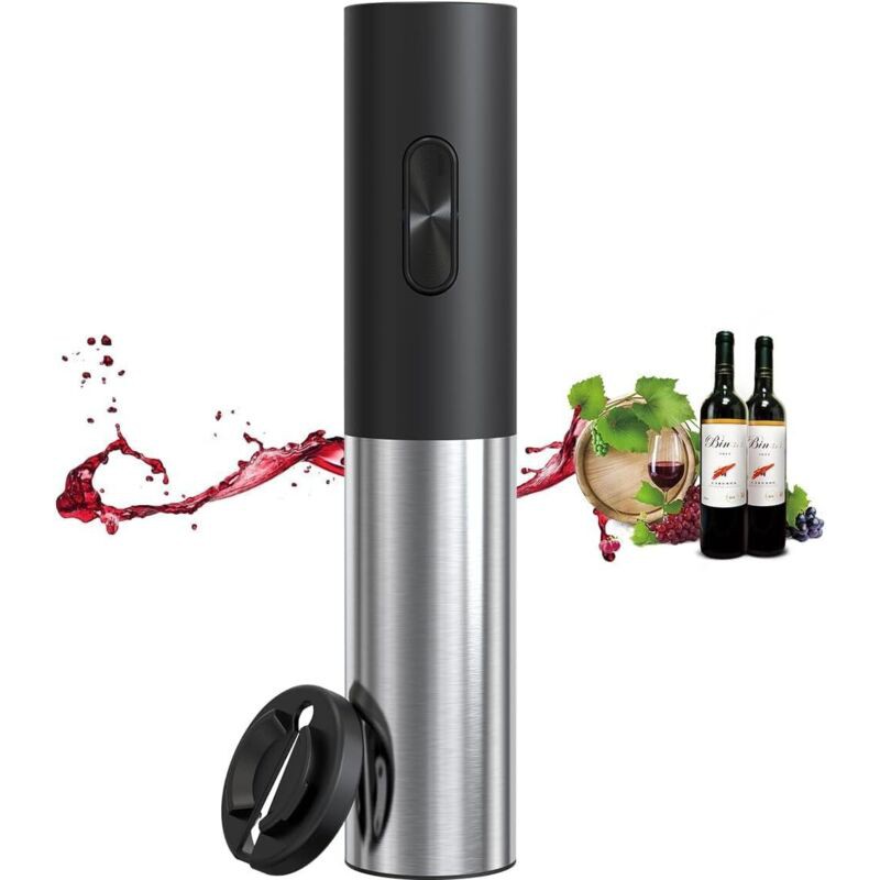 Ouvre-bouteille Électrique À Piles, Ouvre-bouteille Automatique Avec Bouchon 2 En 1, Tire-bouchon Et Coupe-capsule Portable.