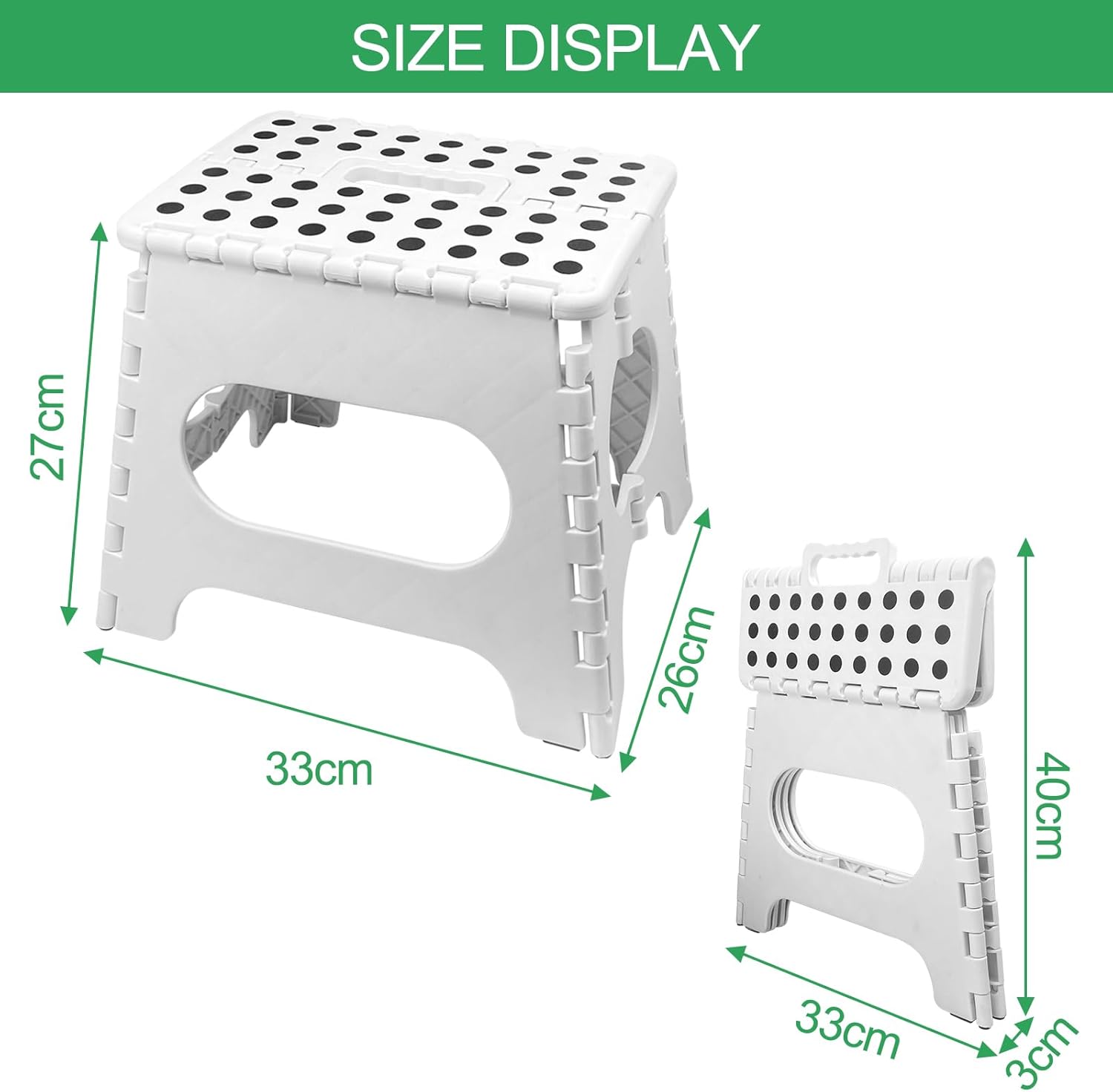 Rampe D'Accès Jeiibrzui À 2 Marches - Conception Compacte Et Pliable - Capacité De Charge De 150 Kg - Surface Antidérapante - Pour La Cuisine, La