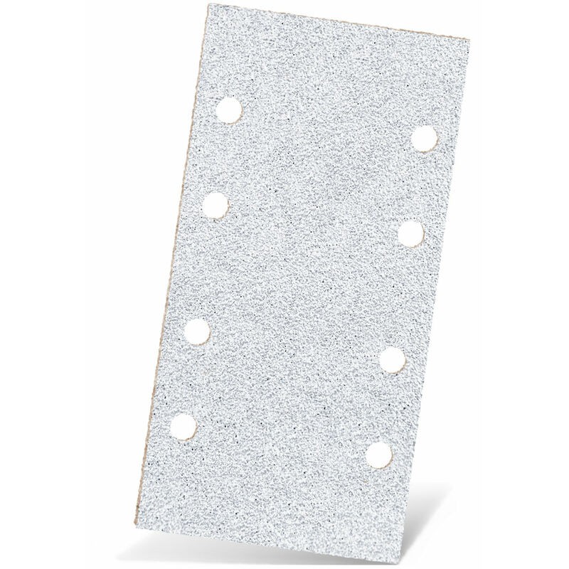 Weiße, Selbstklebende Schleifblätter, 186 X 93 Mm, 8 Löcher, Für Exzenterschleifer, Standardkorund (50er-packung) G240