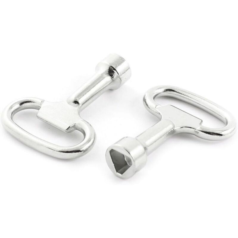 Set Mit 2 Dreieckigen Metallschlüsseln Für 8-mm-dreieckschlösser - Set Mit 2 Dreieckigen Metallschlüsseln Für 8-mm-dreieckschlösser