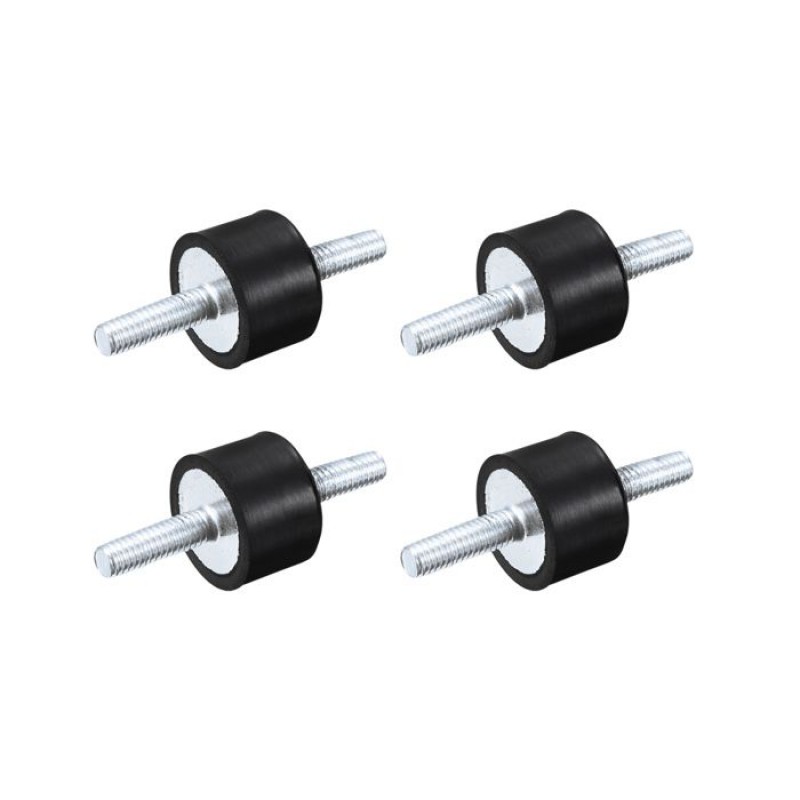 4-teiliger Silentblock-stoßdämpfer M5x15mm D15mmxh10mm Außengewinde Gummilagerung Schwingungsdämpfer Stoßisolator