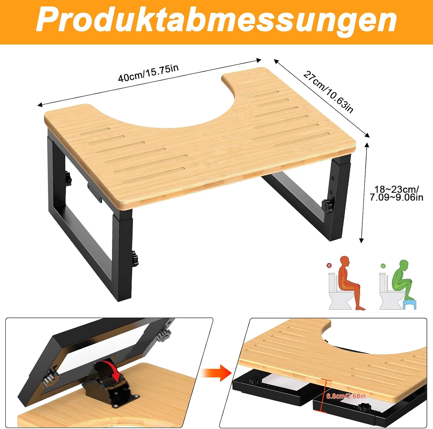 Tabouret D'Escalier Pour Enfants Jeiibrzui - 2 Marches - Charge Maximale De 150 Kg - Bois Massif Antidérapant Avec Poignée - Idéal Pour La Cuisine,