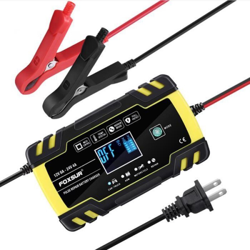 12v/24v 8a 150ah Touchscreen Pulse Smart Auto-motorrad-batterieladegerät