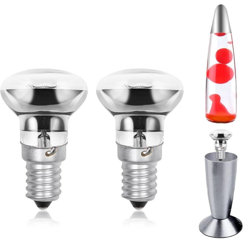 (2-pack) 30w R39 E14 Ampoule Lampe Lave Ampoules Réflecteur Ses Petite Vis Edison Ampoule Chauffante Pour Lampe Lave, Blanc Chaud 2700k [classe Énerg