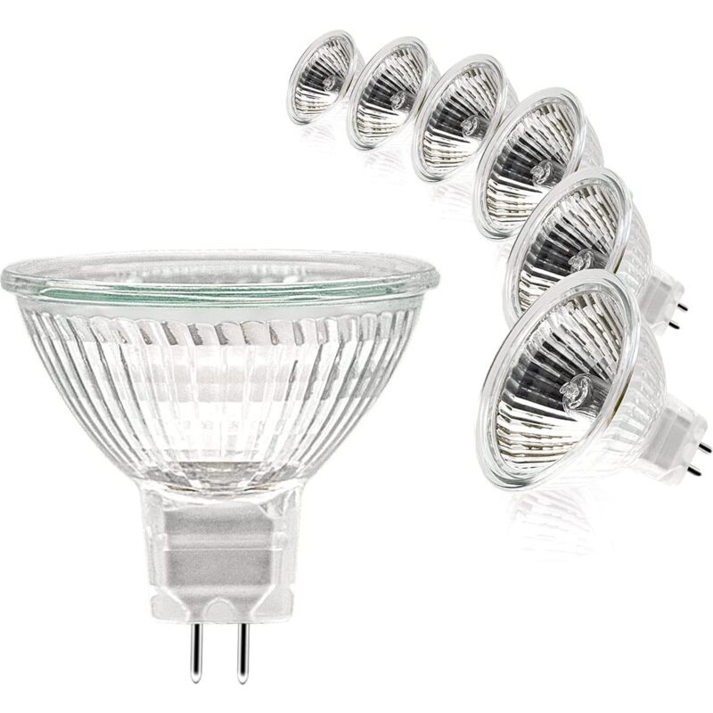 Ampoule Spot Mr16, 12v 20w, Ampoule Gu5.3 Dimmable, Blanc Chaud 2700k, Pack De 6