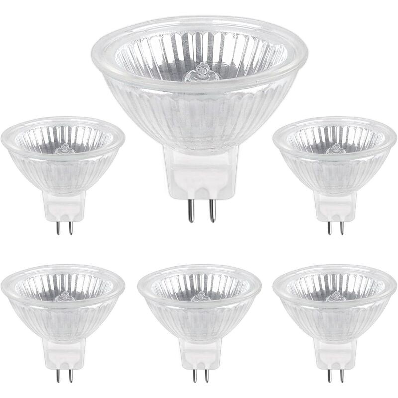 Ampoule Halogene Gu5.3 35w 12v, 400lm Blanc Chaud 2700k Dimmable, Ampoule Spot Halogène Mr16, Pack De 6