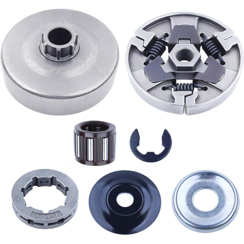 Kit De Pignon De Tambour D'Embrayage 3/8"-7 Pour Tronçonneuse Stihl Ms660 066 064 Ms640 Ms661, Pièces De Rechange Avec Rondelle, Clip De Type E,