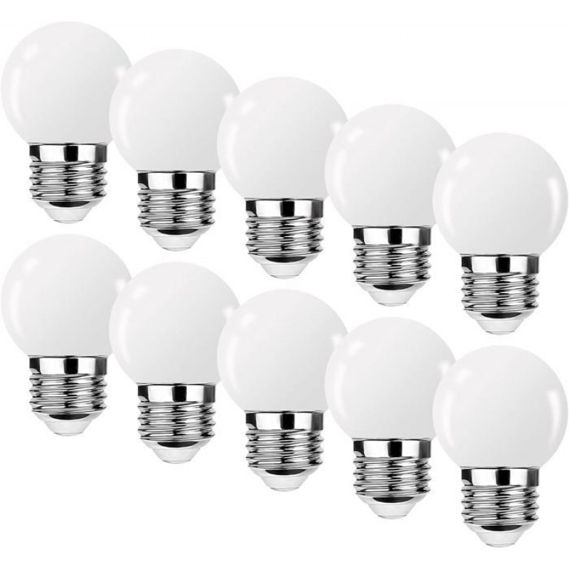 E27 3w G45 Led-lampe, Warmweißes Licht, 360° Abstrahlwinkel, Nicht Dimmbar, 10er-pack [energieklasse G]
