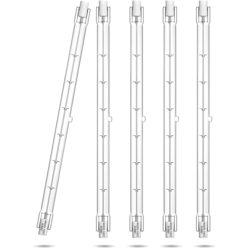 Ampoules Halogènes R7s 189mm 1000w Linéaires 16000 Lumen Blanc Chaud 2800k Ampoule De Type J Dimmable Ampoule Projecteur Linéaire À Double Extrémité
