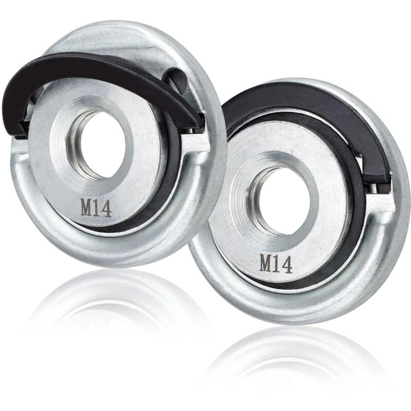 2 Pièces Écrou De Serrage Rapide M14, Écrou Serrage Rapide Meuleuse D'Angle, Écrous À Dégagement Rapide M14, Remplacement De Meule Sans Outils, Pour