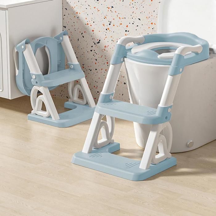 Klappbarer Kinder-wc-sitzverkleinerer – 1 Stück – Pp Und Pvc – Rutschfester Sitz – Für Ovu-wcs – Blau