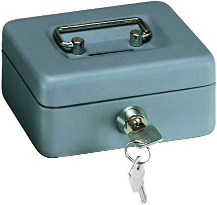 Caisse Jeiibrzui - 30 X 24 X 9 Cm - 1 Pièce Avec Monnayeur Et 2 Clés - Bleue