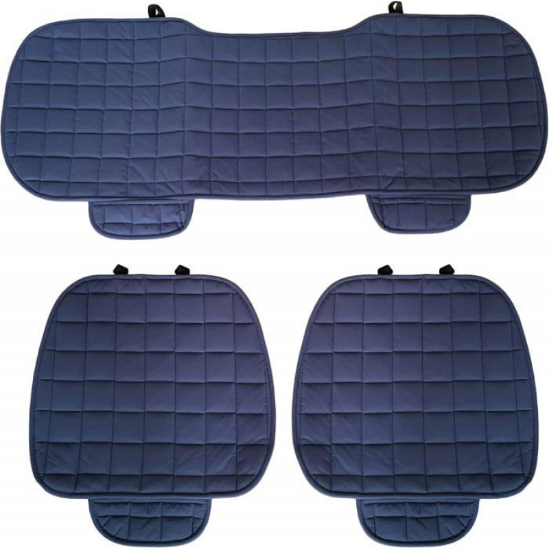 - Universelles 3-teiliges Autositzbezug-set, 2 Vordersitze Und 1 Rücksitzbezug, Blau, Code Ls021