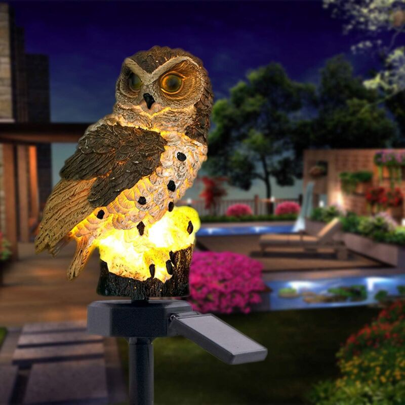 Lampe Jardin Solaire,forme De Chouette Imperméable Led Jardin Solaire Exterieur,décoration De Jardin Pour Mariage, Fête,pelouse, Allées, Clôtures,et