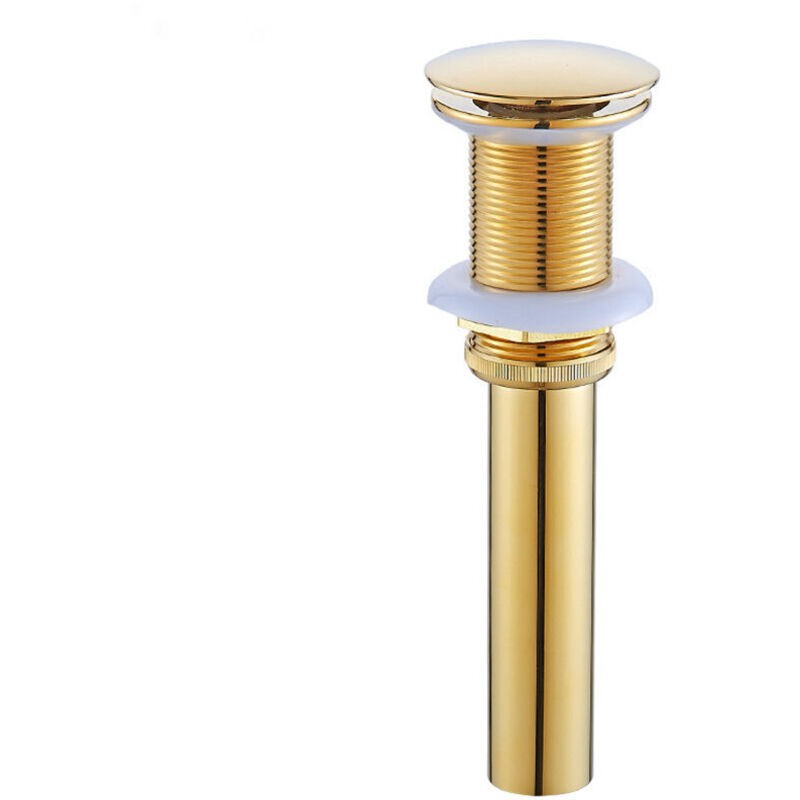 Bonde Et Accessoires Pour Vasque Et Lavabo，pop-up Rétro Bouchon Bonde De Lavabo Vidange Sans Trop-plein En Laiton Bronzé Universel Valve Draineur