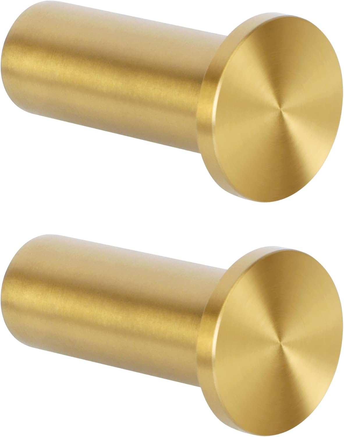 Runde Wandhaken – 2 Stück – Edelstahl, Sonnenstrahlfarben, Goldfarben – Tragkraft Bis 15 Kg – Für Bad, Küche, Flur – Durchmesser 45 Mm