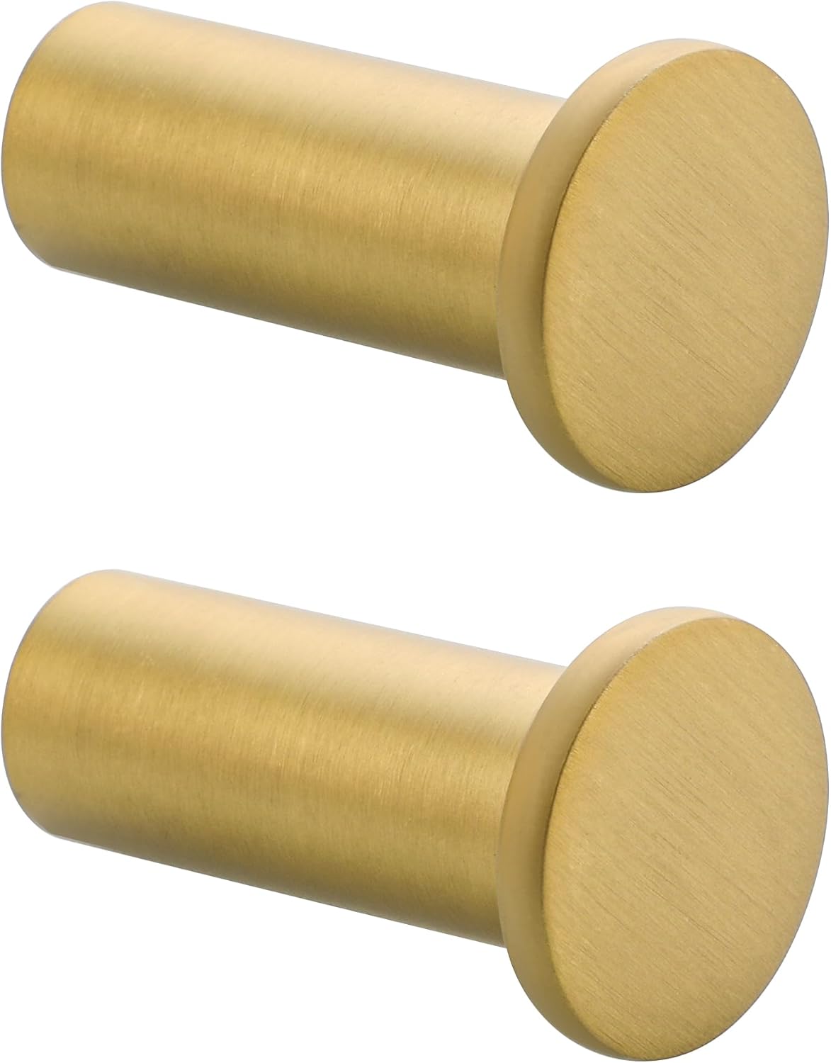 Runde Wandhaken – 2 Stück – Goldfarbener Edelstahl – Tragkraft Bis 15 Kg – Für Badezimmer Und Eingangsbereich – 45 Mm